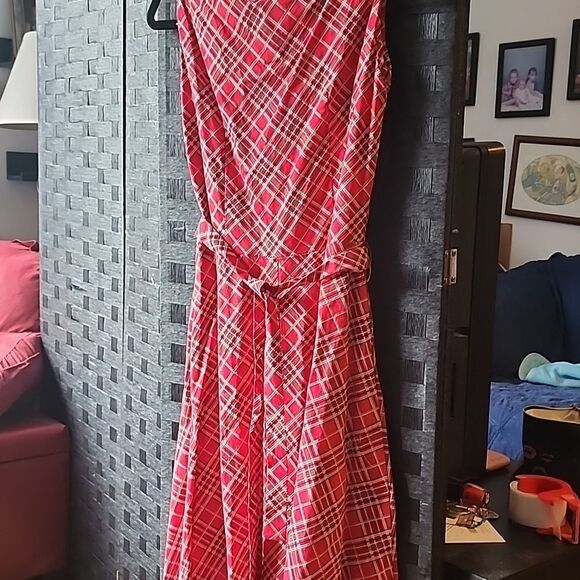 Heart Of Haute Red Plaid Cotton Dress Size S - Picture 4 of 6